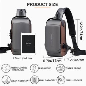 Black Anti-Theft Crossbody Bag